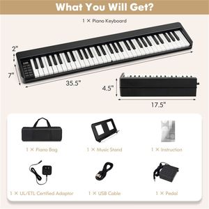 Pianoforte Digitale Compatto a 61 Tasti con MIDI Wireless e Batteria Ricaricabile (Usato) - Product Image 2