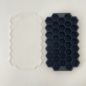 Moule à glaçons en silicone en forme de nid d'abeille pour petits glaçons, bar à cocktails ou gobelets à café glacé, boissons fraîches, whisky, cocktails, aliments réutilisables - Product Image 1