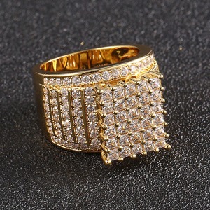 Approvisionnement direct usine – Bague Hip Hop pour homme en or audacieux, diamants Moissanite brillants créés en laboratoire, bijoux de luxe streetwear, mode urbaine - Product Image 3