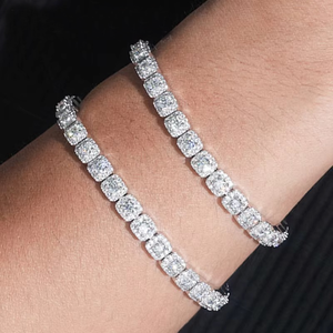 Pulsera de Lujo para Mujer con Diseño de Nudo en Ocho, Certificada por IGI, con Diamantes de Laboratorio, Estilo Hip Hop, Eslabones Entrelazados - Product Image 3