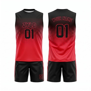 ชุดเสื้อฟุตบอลแบบมีธง 7v7 สำหรับเยาวชน แบบสั่งทำพิเศษ แขนกุด ชุดกีฬาแบบรัดรูป - Product Image 2