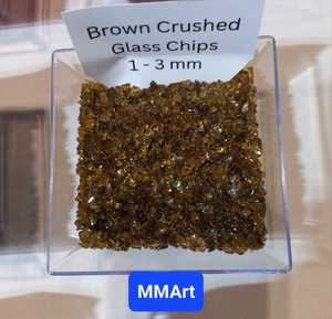 Brown Crushed Glass Chips 1-3mm Eco-Friendly Durable Decorative Glass Aggregate for Building & Outdoor Landscaping Hardscape Art - Product Image 1