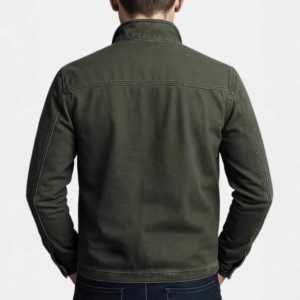 Veste zippée personnalisée pour femme en mélange de coton rose avec col rabattable - Product Image 2