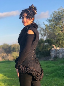 Festival Ready Steampunk Vest with Buttoned Lacing and Bohemian Design for Cosplay and Costume Looks - Product Image 3