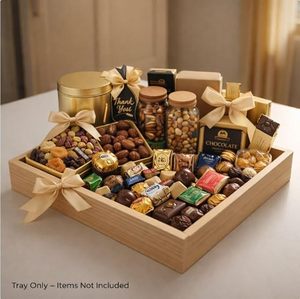 Plateau de service rustique en bois pour mariage, plateau décoratif pour thé, café, en-cas, plateau rectangulaire pour table à manger, buffet, présentation - Product Image 5