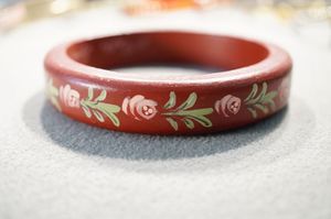 Heart Cutout Wooden Bangle <b>Bracelet</b> for Women Rustic <b>Boho</b> Vintage Style Hand Carved Daily Wear Party & Festive Fashion Cuff - Product Image 6