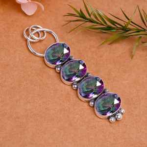 Colgante de Plata de Ley 925 con Piedra Preciosa, Collar Hecho a Mano, Joyería de Lujo, Regalo - Product Image 1