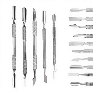 Pro PE-52-1 professionnel manucure acier inoxydable Double extrémité cuticule poussoir exfoliant dissolvant Nail Art soins infirmiers outils - Product Image 1