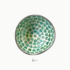 Ensemble de bols en coquille de noix de coco et nacre, faits à la main, écologiques, personnalisables, pour servir et décorer les salades - Product Image 6