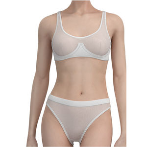 Conjunto de Lencería Sexy para Mujer a Precio Atractivo, Conjunto de Sujetador y Braguita Personalizado de 2 Piezas, Sin Varillas, Transpirable, de Alta Elasticidad, en Spandex/Nailon - Product Image 1
