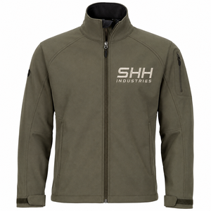 Veste Softshell Homme Personnalisée Imperméable Coupe-Vent Tactique pour Activités de Plein Air et Travail, Fermeture Éclair Intégrale, Col Montant, Logo Brodé, Vente en Gros OEM - Product Image 1