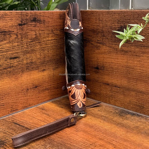 Hot Selling Hand <b>Tooled</b> <b>Leather</b> Tactical Gun Holster Cowhide <b>Leather</b> Gun Carry Case Concealed Carry Holsters Carrier for Hunt - Product Image 6