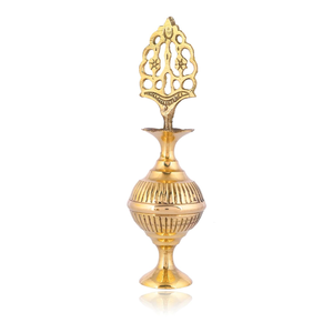 Soporte Surmedani de Latón con Acabado Antiguo para Kohl/Kajal, Contenedor con Aplicador de Latón, Cosmético Tradicional Indio - Product Image 4
