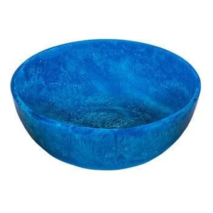 Bol à salade en résine bleue léger, fait main, sans BPA, écologique, base verte, compatible congélateur, moderne et luxueux pour la table à manger - Product Image 6