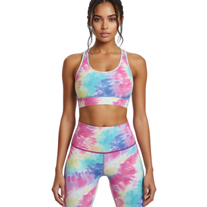 Ensemble de yoga pour femmes à manches longues avec tissu extensible quadridirectionnel en Spandex/Nylon, taille haute et ceinture élastique - Product Image 2