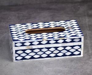 Fournisseur indien Élégant distributeur de serviettes en bois incrusté de nacre pour les réglages de table modernes de l'exportateur indien - Product Image 3