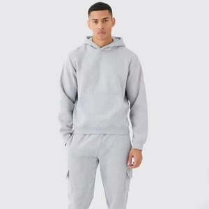 Conjunto Deportivo de Invierno para Hombre, Resistente al Viento, con Capucha, Sudadera y Pantalones Jogger de Forro Polar, 2 Piezas, Corte Regular, Cálido - Product Image 1