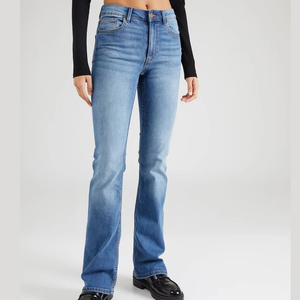 Jeans évasés classiques décontractés de qualité supérieure, jeans droits délavés pour hommes, vente en gros, jeans streetwear tendance pour femmes - Product Image 5