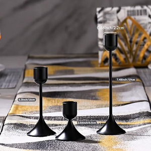 Candle Holder Metal Heavy Base for Room Decor Christmas Decorations Party Wedding Halloween Iron <b>Candlestick</b> Holder - Product Image 5