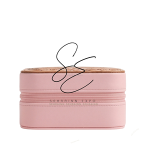 Western Girls Travel Jewelry Box Cute <b>Small</b> Tooled Leather Portable Zipper Jewelry Organizer Case with <b>Mirror</b> Pink Velvet Case - Product Image 4