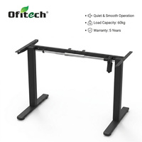 OEM ODM ES13-F Cadre de bureau assis-debout électrique robuste, anti-collision, ergonomique et réglable, à moteur unique et levage de jambe en 2 étapes