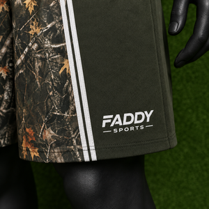 Shorts en molleton camouflage pour homme avec logo personnalisé, streetwear, haute qualité, poids lourd, avec bande latérale, shorts vintage en coton vierge - Product Image 6