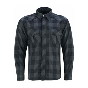Chemise de motard personnalisée gris-noir avec protection intégrée anti-UV et séchage rapide pour motards de tous types de motos toutes saisons pour hommes - Product Image 2