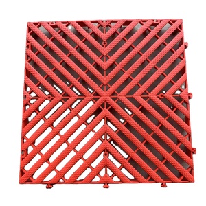 Dalles de sol en plastique polypropylène PP 40*40cm, tapis emboîtables pour garage, lavage de voitures - Product Image 1