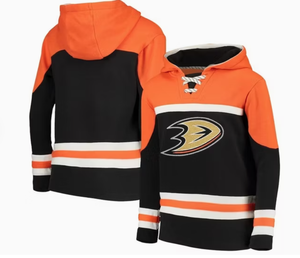 Sudadera de Hockey con Capucha para Mujer de los Anaheim Ducks, Manga Larga, Logotipo Bordado, Absorbe la Humedad, Corte Regular, para Todas las Temporadas - Product Image 3