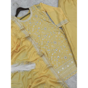 Lanzamiento De 3 Pices Ready Made Kurti-Plazzo Con Dupatta - Product Image 3