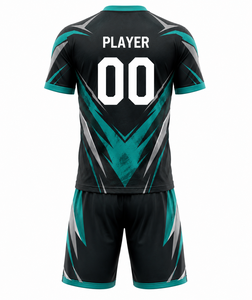 Custom Unisex Soccer Jersey Shorts Set Sublimated V-Neck Breathable Quick Dry 100% Polyester <b>Athletic</b> Fit Short Sleeve Summer - Product Image 2