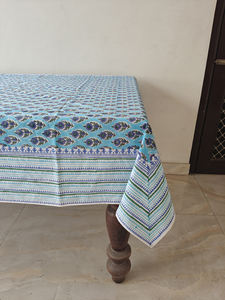 Nouvelle arrivée, nappe de table artisanale en coton pur, imprimée à la main, personnalisable, multicolores, moderne, décorative pour mariage, modèle Balajee - Product Image 1