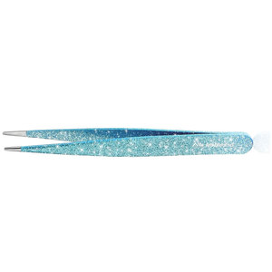 Precision <b>Tool</b> for Men & Women Ingrown Hair Eyebrow Removal Cyan Color Professional Stainless Steel Eyebrow Tweezers - Product Image 6