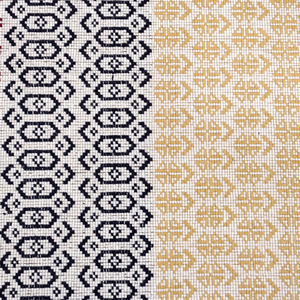 Tapis à rayures géométriques ivoire, moutarde, rouge et noir, motif tribal répétitif, tapis d'appoint pour salon, chambre et hôtel - Product Image 4