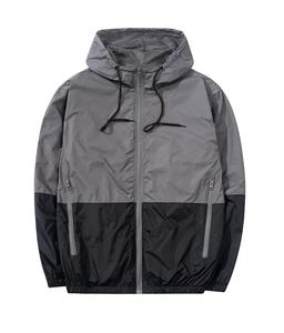 <b>Men</b> Casual Hooded Windbreaker <b>Jacket</b> Premium Lightweight Outdoor Soft Waterproof 100% Polyester Regular Fit Fashion Everyday - Product Image 3