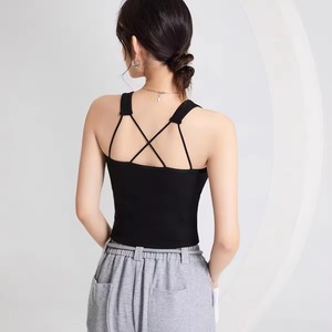 เสื้อชั้นในกีฬาแบบยาวเสริมฟองน้ำสำหรับผู้หญิงไซส์พลัส ผ้ายืดสแปนเด็กซ์ เหมาะสำหรับออกกำลังกาย วิ่ง ปั่นจักรยาน เทนนิส โยคะ ฟิตเนส - Product Image 2