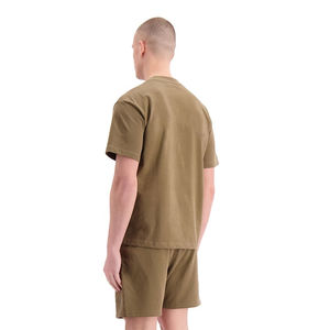 Ensemble décontracté 2 pièces homme en coton couleur unie, short et t-shirt, personnalisable, couleurs imprimées, respirant, séchage rapide, le plus vendu OEM - Product Image 3