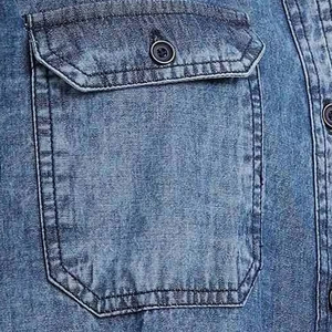 Chemise en jean vintage pour homme, 100 % coton, séchage rapide, tissu confortable, vente en ligne, service OEM, approvisionnement direct usine 2026 - Product Image 6