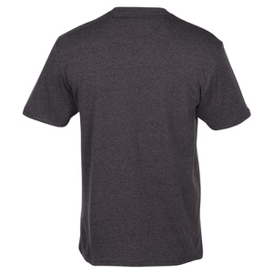 T-shirt décontracté beige à manches courtes pour homme avec logo uni sur le devant, 100 % coton tricoté, respirant, écologique, idéal pour l'été - Product Image 6
