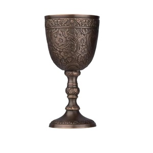 Calice médiéval vintage en laiton doré fait main, cadeaux Renaissance pour mariage, anniversaire, articles de cérémonie originaux - Product Image 2