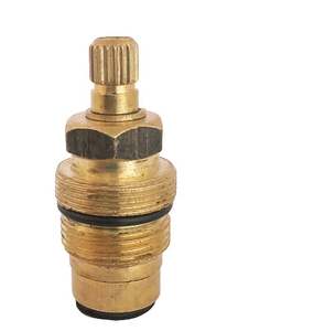 Conjunto de husillo de latón con rosca D de larga duración profesional, componente de husillo de latón para grifos, para sistemas de plomería - Product Image 1