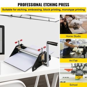 Presse à graver professionnelle entièrement métallique, taille standard 11''L x 10''W x 6,8''H pour la gravure - Product Image 2