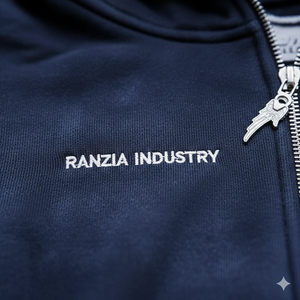 Ranzia OEM ODM เสื้อมีฮู้ดแบบมีซิปสำหรับผู้ชายเสื้อแจ็คเก็ตมีฮู้ดแบบกรดซักด้วยพลอยเทียม DTG สำหรับเสื้อผ้าผู้ชาย - Product Image 3