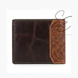Genuine Leather Bifold Wallet for Men Handmade Tooled Leather Wallet Vintage <b>Slim</b> <b>Card</b> <b>Holder</b> RFID Minimalist Wallet Custom Logo - Product Image 4