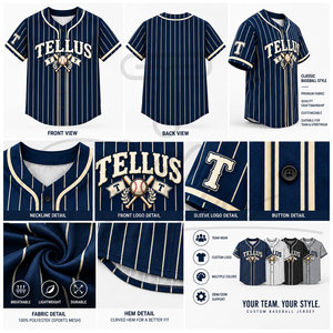 Uniformes de Béisbol Personalizados al por Mayor de la Mejor Calidad, Diseño Personalizado con Logotipo, Sublimación Personalizada, Diseños de Camisetas de Béisbol, Ropa Deportiva - Product Image 6