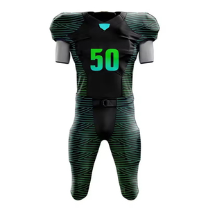 Ensemble de maillot de football américain imprimé, respirant, à séchage rapide, tissu extensible léger, uniforme de sport confortable pour l'entraînement - Product Image 2