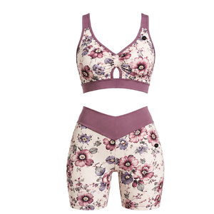 Conjunto Deportivo Flexible Sin Costuras para Mujer, Ropa Deportiva Elástica para Gimnasio, Fitness, Entrenamiento, Dos Piezas - Product Image 4