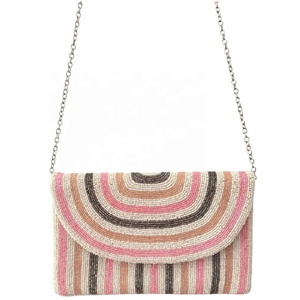 Nuevo Bolso de Mano Bordado con Cuentas de Cristal y Flores, Elegante y Moderno, con Cierre de Cremallera, Precio al por Mayor - Product Image 6