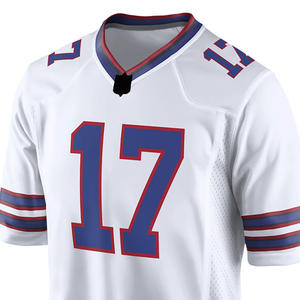 Nouveau style de maillot de football américain respirant uni pour hommes, manches courtes, couleurs personnalisées, 100% polyester, services OEM/ODM - Product Image 2