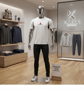 Camiseta deportiva de algodón 100% transpirable para hombre, de manga corta, cuello redondo, con panel de malla en las axilas, ideal para gimnasio y taekwondo, venta al por mayor. - Product Image 1